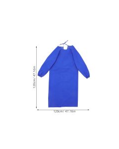 Adults Long Sleeve Cooking Kitchen Apron Waterproof Artist Drawing Apron Waterproof Aprons with Long Sleeves, blue
