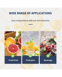 Digital Brix Refractometer  brix Meter Refractometer Automatic Temperature Compensation Brix Refractometer Range 0-55%，±0.1% Precision for Fruit Juice Coffee
