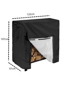 Long-Lasting Waterproof Firewood Rack Cover, Snowproof & Dustproof Protection, 210D Oxford Cloth, for Outdoor Wood Storage(122 * 61 * 107cm) (Log Rack not Included)
