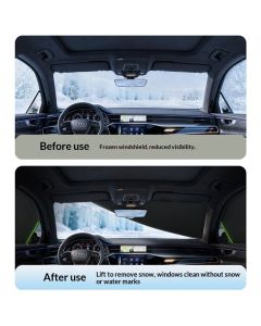 Car Windshield Snow Cover, Front Windshield Ice and Snow Shield with Mirror Cover, Multi-Purpose Sun Visor Snow Shield for Car Window, Car Accessories
