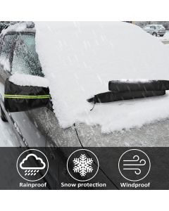 5 pack Side View Mirror Cover with Wiper Cover | Winter Protection Cover for Snow and Ice | Universal Fit for Cars, SUVs, Trucks