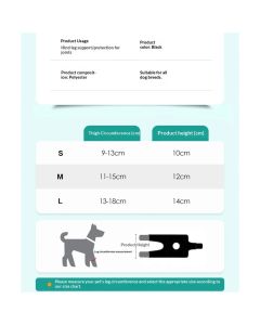 Dog Canine Braces for Rear Legs Supportive with Spring Inserts to Stabilize Dog Hind Legs, Help Dogs with Injuries, Sprains, Arthritis (M Pair)
