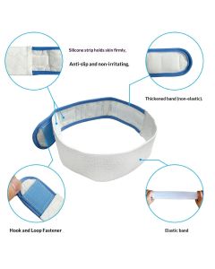 4 pack Fix Leg Bag Strap -Extra Padded Urine Drainage Catheter Leg Bag Support Strap with Soft Elastic Fabric and Comfortable Silicone Grips