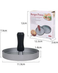 Burger Press Hamburger Press Patty Maker with   Aluminum Hamburger Mold Non-Stick, BBQ Grill Accessories Kitchen Tool for Grilling Black handle spray paint (with coating)