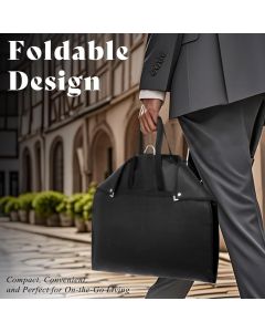 2 pack 40-inch Suit Bag Garment Bag for Travel and Storage, Garment Bags for Hanging Clothes with Zipper and Visible Transparent Window, Black