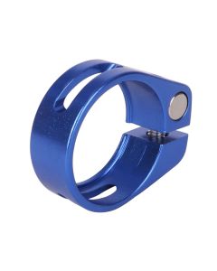 Bike Bicycle Aluminum Alloy Seatpost Clamp, 34.9mm, for MTB, Road, Casual Bikes,for Mountain Bike Road Bike Gear Track Bike Folding Bike (Blue, 34.9mm)