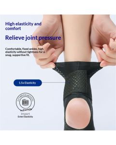 1 Pair Adjustable Compression Ankle Brace for Sprained Ankle, Strong Support & Breathable Ankle Support for Injury Recovery, Joint Pain, Swelling, Man & Women（L (sizes 39-43)）