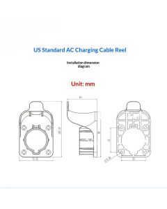 EV Charger Holder  Wall Mount Charging Cable Hanger Organizer, Nozzle Holster Dock Electric Vehicle  Car Plug Space Saving Garage Wall Connector Cord Hook for Outdoor Indoor