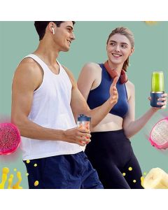 Portable Blender 14oz for Juices & Smoothies with 6 blades Puwerful performances Fusion Blender | USB Rechargeable, Lid, Cup included | Fit for travel and outdoor activities
