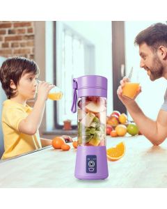 Portable 6 Blades in 3D Juicer Cup,Version Rechargeable Juice Blender Magnetic Secure Switch Electric Fruit Mixer for Superb Mixing 380ml