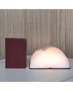 Wooden Book Lamp, Foldable Paper Books Light, Novelty Lighting 360° Bookshaped Night Light,  Paper Lantern for Bookish Decor & Book Lovers Gifts, Christmas Gifts Choice（10.5*14.5*3.8cm)