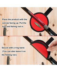 20 Pack Fishing Lure Covers 6 Inch Bait Gloves Lure Shield Wrap Fishing Hook Cover Easily See Bait Storage Protector Guard to Keep Fishermen Safe for Rod