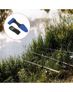 16 Pcs（8pairs blue） Fishing Rod Tip Cover and Tie, Cane Sleeve Protector Case Fastening Straps Accessories