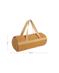 Tent Stakes Bag, Double Layer Tent Pole Pegs Storage Bag, Camping Accessories Large-Capacity Canvas Tool Bag with Zipper for Man Camping, Hiking (36cm Khaki)