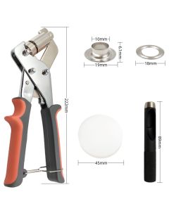 Heavy Duty Grommet Tool Kit, 500 pcs 10mm Grommets, Eyelet Tool, Press for Tarp, Grommet Kit, Fabric, Banner, Canvas, Leather, Tents, Vinyl