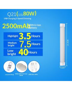 Rechargeable Magnetic Task Light, Battery Operated Lights, Dimmable, Closet Light, Wireless, Portable Light, Perfect for Garage, Camping and More（20CM）