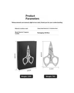 Fishing Pliers Saltwater, Stainless Steel Fishing Pliers with Split Ring, Fish Hook Remover,  Fishing Gift for Men