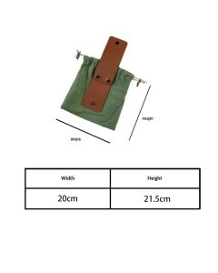 Foraging Bag Canvas Foldable Outdoor Camping Foraging Bag Mushroom Storage Jungle Craft Belt Fire Seed Pouring Bag Travel Camping Hiking Bag (Green)