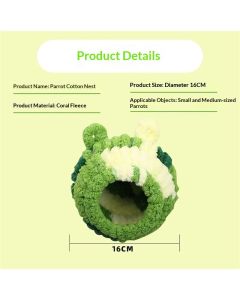 Bird Nest Bed Breeding House Winter Warm Snuggle Hut for Budgies Parakeets Cockatiels Lovebirds Canaries (Green)