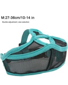 Bulldog Short Nose Dog Cover, Full Pants Design, Preventing Bites, Bulldog Soft Mesh Dog Cover, Used for Beauty Walking, Allowing Drinking and Eating(ink blue M)