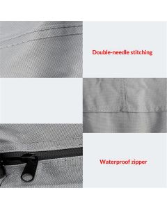 UPF 50+ Kayak Cover, Dustproof Canoe Cover for Outdoor Storage, 420D Waterproof Kayak Cover for Fishing Boat, Gray (Silver, 10ft)