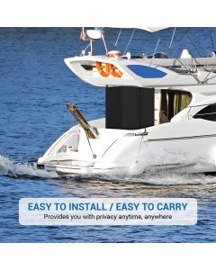 420D Privacy Tent for Boat, Heavy Duty Hanging Changing Room for Top  Portable Privacy Station for Pontoons (black  183*77*69cm）