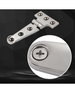 2 pack Stainless Steel T Hinges Marine Grade Heavy Duty Boat Hatch Hinge Casting Cabinet Hardware Door Hinge with Screws