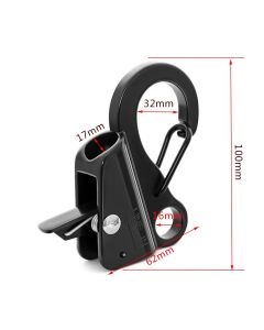 Boat Anchor Hook Sliding Hook,Stainless Steel Easy to Use Knotless Anchor System with Quick Release for 3/8" Rope Jet Skis Pontoon  （black）