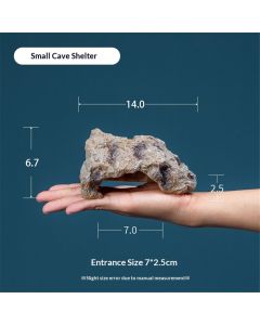 Reptile Hide Cave, Large Resin Bearded Dragon Hideout Rock Caves Snake Hide, Natural Terrarium Habitat Decor Ornament for Leopard Gecko Lizard Turtle Frog,  (S)