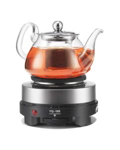 Small Hot Plate Mini Hot Plate, 500W Hot Plate Electric Single Burner Mini Portable Stove Cooktop Coffee Heater Cooking Water Heat Adjustable Temperature for Camping Kitchen Moka Pot 110V