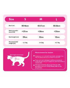 Dog/cat Jacket Outdoor Indoor Activities Waterproof Windproof Reflective Dog Cold Weather Winter Coat Vest Autumn Pet Apparel for Small Medium Large Dog/cat (M)