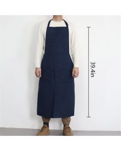 Pottery Apron Split Leg Long Artist Painting Aprons with 3 Pockets for Ceramics Clay Women Men（black）