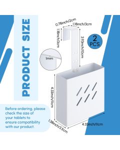 2 Pcs Large Size 4. 33 x 4. 33 x 1. 38 Inch Stainless Steel Toilet Tank Cleaning Tablet Holder with Adjustable Hook to Hang Toilet Cleaner Box