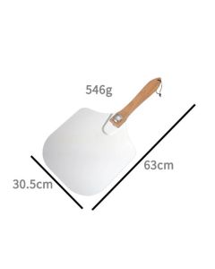 Removable Pizza Shovel With Foldable Wooden Handle For Easy Storage Spatula Paddle For Baking(Flat handle)