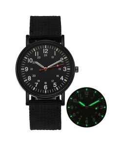Mens Watches, Luminous Sport Nylon Band Military Army Watch Analogue Quartz Wrist Watches for Men