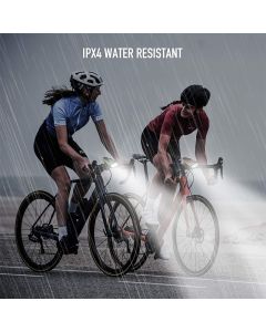 Bike Lights Set with Horn 1400LM USB Rechargeable Bicycle Headlight & Tail Light & Horn Waterproof 3 Lighting Modes Fits Bicycles for Road and Mountain