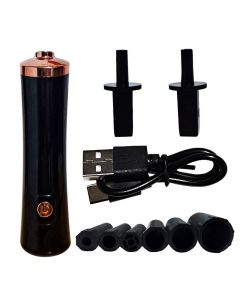 2pcs Electric Nail Lacquer Shaker, Eyelash Lacquer & Glue Shaker for Eyelash Extensions, Handsfree Tool for Nails & Polish（white+black）