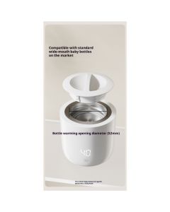 Baby Bottle Warmer Portable 3 Minutes Fast Milk Warmer for Travel with 4 Selectable Temperature & Burn Protection（white）
