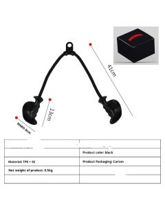 Tricep Rope with Ergonomic Handles, 32 Inch Tricep Pull Down Rope for Cable Machine, Pulley System, Triceps Rope Cable Attachment for Gym, Home