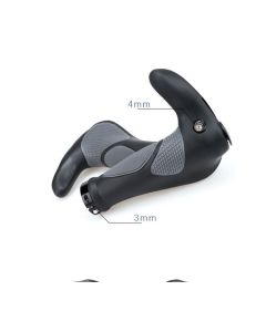 Bike Handlebar Grips, Soft Gel Inserts Shock Resistance Ergonomics Comfort Design,for MTB Bicycle Mountain Bike Grip（Carrying a horn handle）