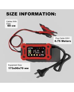 15-Amp Battery Charger, 12V  Lithium iron phosphate battery Car Battery Charger Trickle Charger Smart Battery Maintainer w/Temp Compensation for Car Truck Lawn Mower Boat Marine