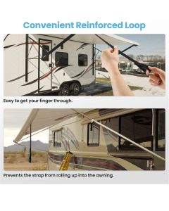 4 pack RV Awning Pull Straps, 9.8FT (118 Inches) RV Camper Awning Parts Pull Down Straps Fits for RV/Travel Trailer/Camper Awning RV Accessories