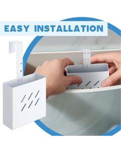 2 Pcs Large Size 4.33 x 4.33 x 1.38 Inch Stainless Steel Toilet Tank Cleaning Tablet Holder with Adjustable Hook to Hang Toilet Cleaner Box