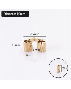 Hinge, 10mm Brass Invisible Hinge Pure Copper Hidden Concealed Hinge For DIY Jewelry Box,Gift Box, Worktops(8Pcs)