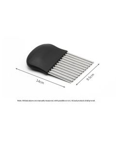 Large Crinkle Cutter - French Fry Slicer - Potato Knife Cutter Fruit Vegetable Wavy Chopper - Knife Stainless Steel Blade Cutting Tool (2Pack)
