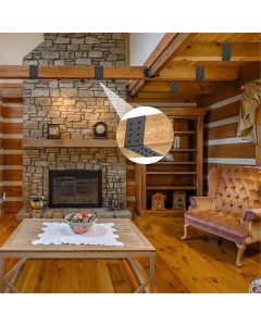 2 pack Faux Wood Beam Strap, 5ft Decorative Ceiling Beam Straps, Flexible Self-Adhesive Gap Hiding Strap, Architectural Products for Faux Wood Beams, Ceiling Beam and Cabin Shutters
