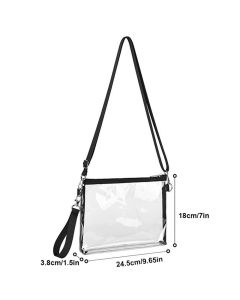 2 pack Clear  Purse Bag Stadium Approved Clear Tote Bag for Work Concert Sports, for Stadium Events and Concert