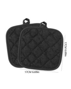 6 PCS Pot Holders for Kitchen, Cotton Potholers with Great Heat Resistance, Hot Pads,  for Cooking and Baking （17 * 17 silver black 1 piece）