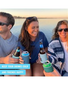 Blank Foam Pint Glass Coolie (Variety Color 12 Pack) - Blank Beer Can Cooler Sleeves Soft Insulated Beer Cozy for Cans Friendly Plain Coolies in Bulk for Beer Cans