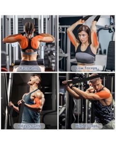 Tricep Rope Cable Attachment Handles, Greater Range of Motion, Tricep Pull Down Rope for Push Downs, Crunches, Facepulls for Professional Gym
